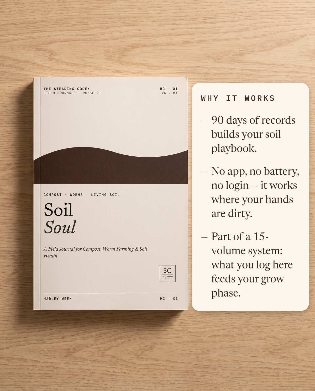 Why it works — 90 days of records, no app needed, part of a 15-volume system